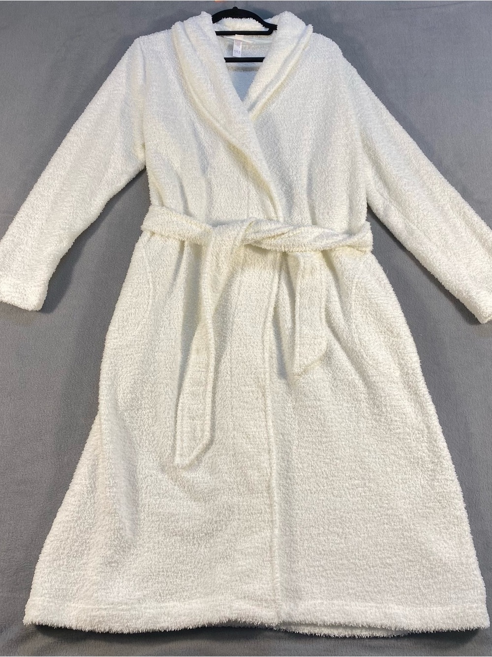 Star Above women’s white/cream Cozy Chenille Bathrobe with Belt, size M/L